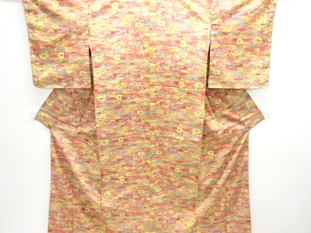 JAPANESE KIMONO / KOMON / FLORAL PLANTS